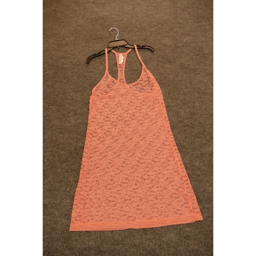 Victoria's Secret Womens Pink Lined Lace Lingerie Size Large nighty sexy‎ gown